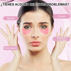 Fuwen 120PCS Parches para Ojos Colageno, Parche de Hidrogel con Péptidos y Colágeno, Mascarillas Oculares de Hidrogel, Hidratante, Calma el Contorno de Ojos, Ayuda a Mejorar Ojeras, Bolsas