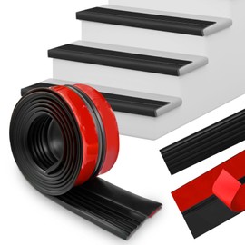 Treppenkantenprofil Selbstklebend, 1m Treppenkanten Antirutsch Treppenkantenschutz Rutschfeste Treppenstufe Treppenkantenprofil für Außen und Innenbereich