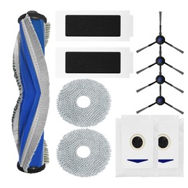 Replacement Parts for Ecovacs Deebot T30 Omni / T30s Pro Robot Vacuum Accessories 1 Main Brush 4 Side Brush 2 HEPA Filter 2 Mop Pad 2 Dust Bags