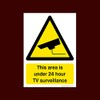 This area is under 24 hour TV Surveillance Plastic Sign