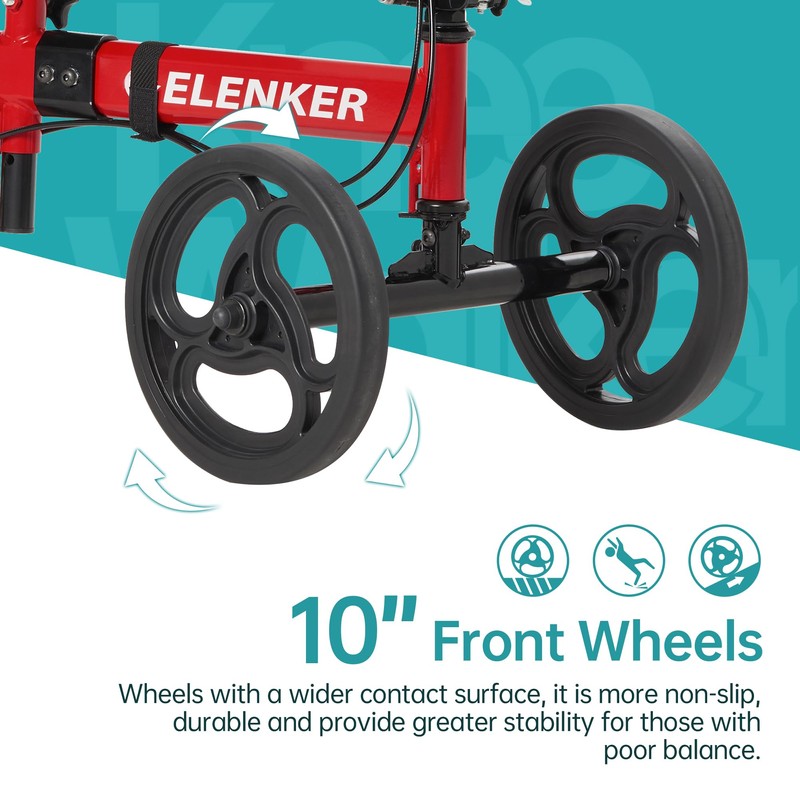ELENKER Steerable Knee Walker Deluxe Medical Scooter for Foot Injuries