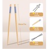 LOROTOCO 7inch Short kids Bamboo Chopsticks 5 Pairs Reusable Wooden