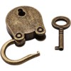 1Set Vintage Antique Style Mini Archaize Classic Padlocks Key Lock