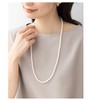 Cream Dot Necklace, Women's Popular, Long, Pearl, 0.2 inches (6