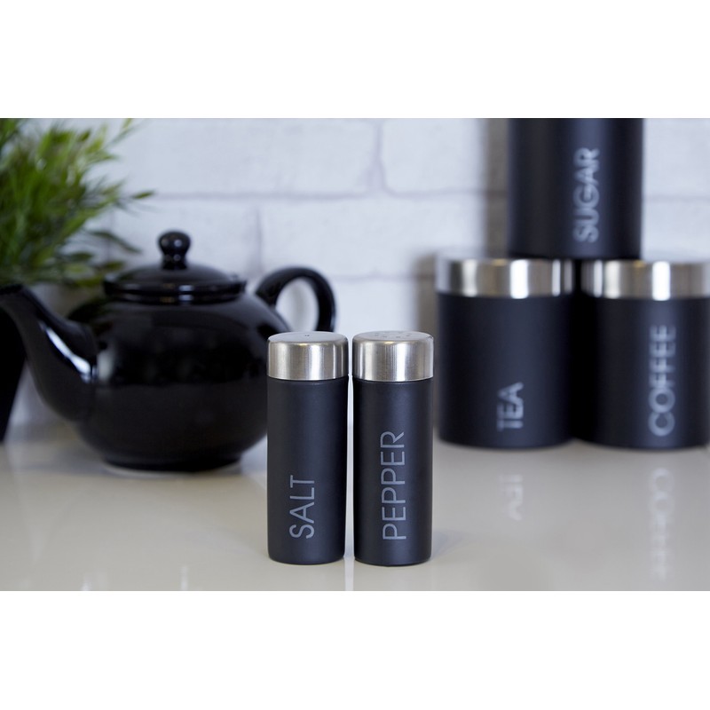 Premier Housewares 508549 Liberty Salt and Pepper Set - Black