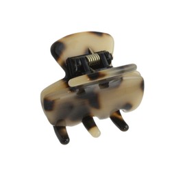 VingTAINE H-644-BE Tortoise Shell Style Simple Mini Clip Hair Claw Hair Claw Marble Hair Accessories, Beige