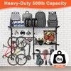 NouraVita Heavy Duty Garage Shelving, Wall Mounted Sports Equipment Organizer