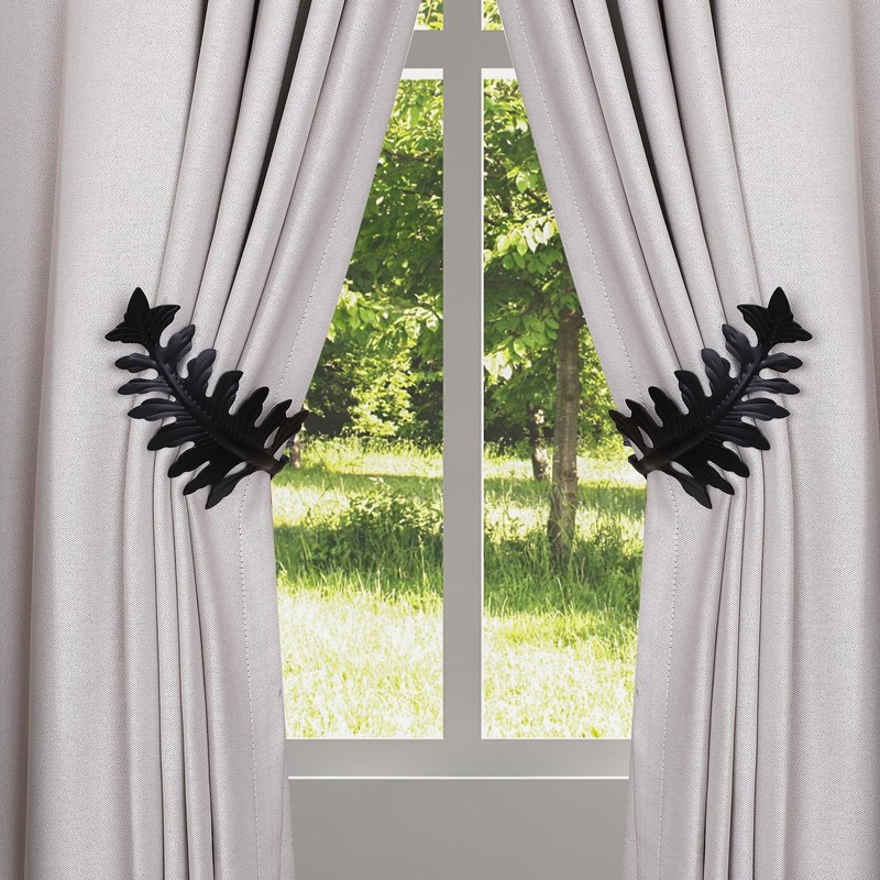 SUQ I OME 1 Pair European Big Leaf Curtain Tiebacks