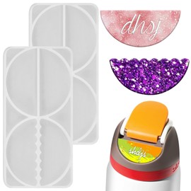 2 Stück Harzformen berühmter Marken, Harzformen aus Silikon, Namensschildform für Harz,Zubehör, Harzstiftform, DIY-Wasserbecher-Dekoration,Name Plate Harz Formen Silikon