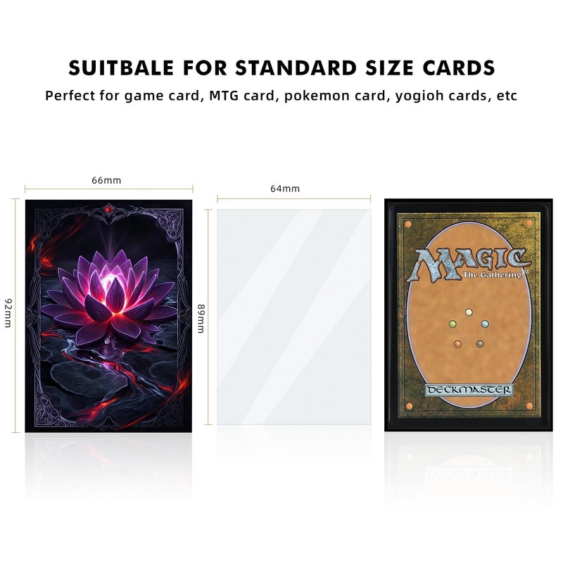 Katomula 100 MTG Card Sleeves with 100 Inner Sleeves, Textured