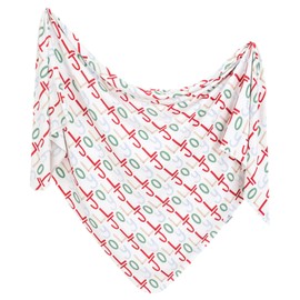 Large Premium Knit Baby Swaddle Receiving Blanket "Jolly" by Copper Pearl