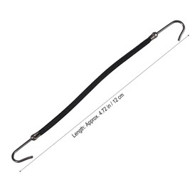 Frcolor 20ps Ponytail Hooks Holder Rubber Bands Elastic Hook Hair Tie for Hair Styling (Black)