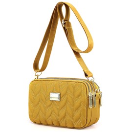 LassZone Ladies Girls Crossbody Bag Multi-Pocket Shoulder Bag Waterproof Nylon Handbag Small Cellphone Purse Wallet for Women