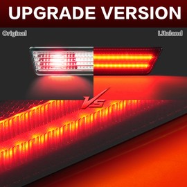 litzland Rear LED Side Marker Light Compatible with Dodge Challenger 2008-2014 Charger 2011-2014 Smoked Lens LED Driver and Passenger Fender Bumper Lamps