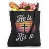 Retro Sunset Christian Easter He Is Risen Tote Bag
