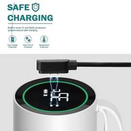 Compatible with Vsitoo Water Bottle Charger, Magnetic Replacement Charging Compatible for Vsitoo S1 Pro Water Bottle (2 Pack-Black+White)