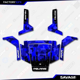 Factory EFX Inc Blue Savage Camo Graphics kit fits Polaris Rzr170 RZR 170 2010-2021