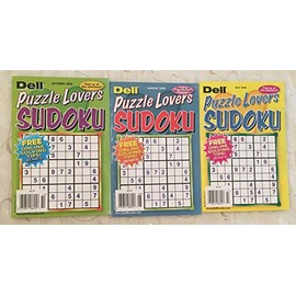 Lot of (3) Dell Puzzle Lovers Sudoku Puzzles Books 2018
