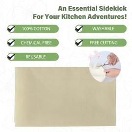 Cheese Cloths 4 Yard Cheesecloth Roll - Unbleached, Reusable Muslin Cloth for Straining Pastillas de Cuajo, Making Queso, Juicing, Butter, and Filtering Milk (Grade 100, 36 Sq Feet)