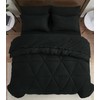 Chezmoi Collection Jasper Black Oversized Queen Bed in a Bag