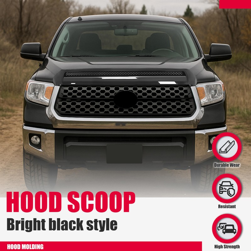Kojem Hood Scoop Bulge Molding Compatible with 2014-2021 Toyota Tundra