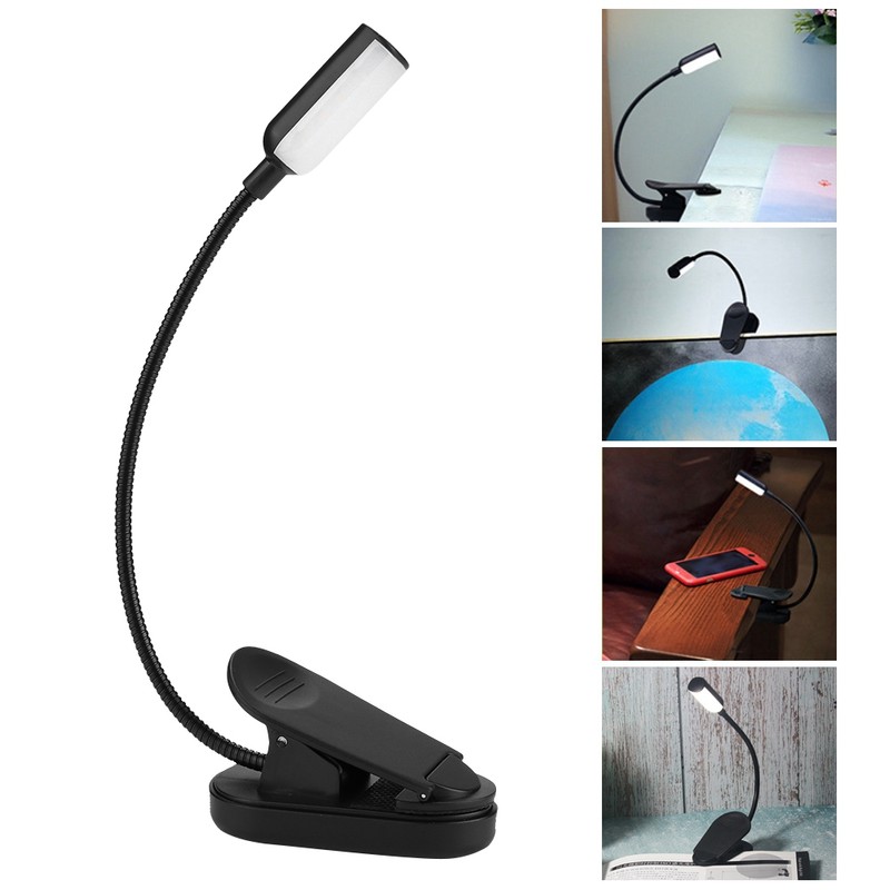 4LEDs USB Rechargeable Light Dimmable 360 Degree Flexible Clip on