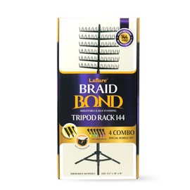 Laflare Standing Braid Hair Organizer – 144 Pegs Hair Extension Holder, Divider & Display Stand for Hair Braiding, Height Adjustable Rack, Easy to Assemble (Black-Combo)