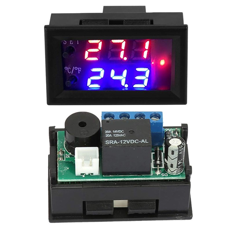LCD Digital Thermostat, DC 12 V Temperature Controller Measuring Device