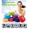 12 Pack 1" x 5 Yards Self Adhesive Elastic Bandage