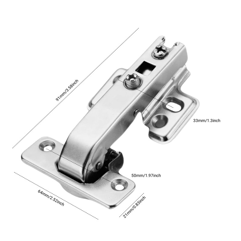 XINHAITC 2 Pack 90 Degree Cabinet Hinges Soft Close Folden