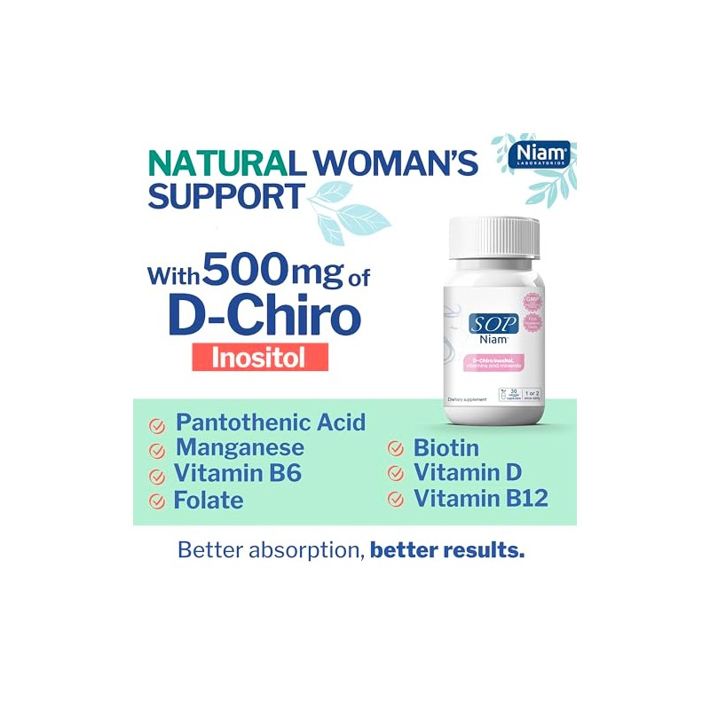 Sop Niam Complemento Alimenticio Chiro Inositol Vitaminas Minerales Cápsulas