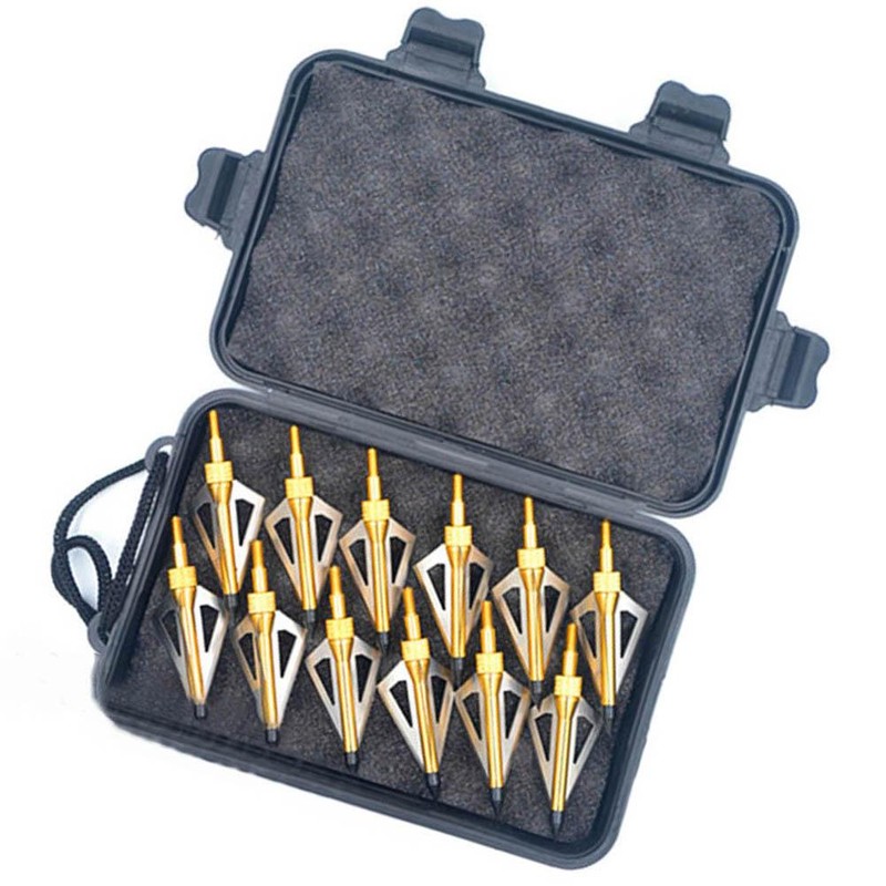 12 Pieces Wide Hunting Head Shooting Arrowheads with Bow 100/125