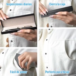 Bolígrafo Elegante de Gel Caja de Regalo, Bolígrafo Metálico de Firma con 8 Recambios Negras de 0,5 mm, Ideal para Regalar Hombre y Mujer, Escuelas y 