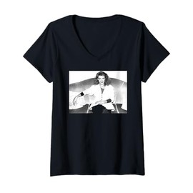Womens Kylie Minogue 1980s Actress & Pop Star V-Neck T-Shirt