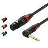 SWAMP Colour Coded XLR female to TRS Right-Angle Cables -