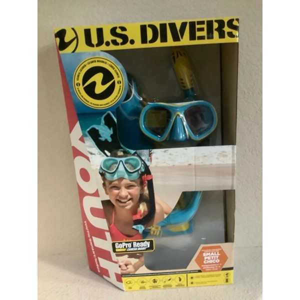U.S. DIVERS US Divers Youth GoPro Ready Silicone Snorkeling Set