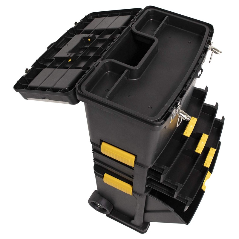 Erie Tools Portable Toolbox Organizer with Foldable Auto-Locking Handle &