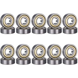 CESHMD pack of 20, 608 ZZ ball bearings, 608zz metal double shielded miniature deep groove ball bearing (8 mm x 22 mm x 7 mm) (20 Pack 608 ZZ).