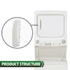 GRAND ORANGE White Solid Door Handle Compatible with GE Dryer