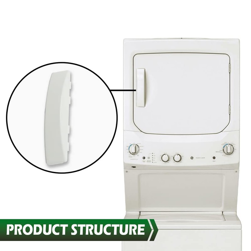 GRAND ORANGE White Solid Door Handle Compatible with GE Dryer