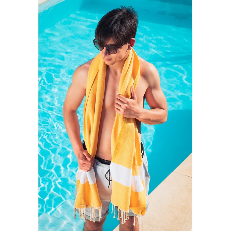 Darido Handmade Diamond Fouta Hammam Towel - XXL Sauna, Bath,