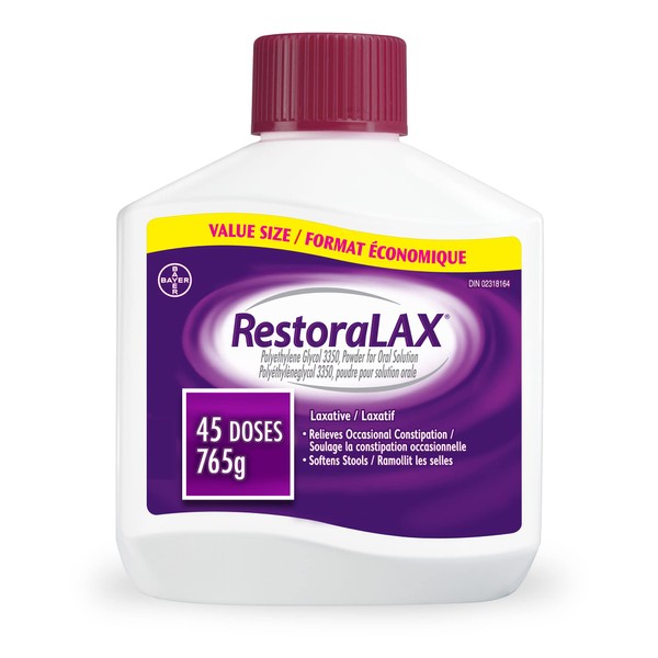 RestoraLAX Powder Stool Softener Laxative - Laxatives For Constipation, Effective