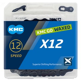 KMC X12 Waxed 12 Speed Chain, BlackTech, 126 Link
