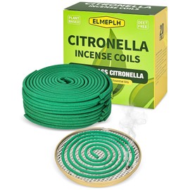 Citronella Incense Coil Outdoor - Each Burns for 8 Hours (Contains 20 coils & 1 Stands)