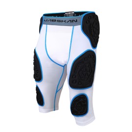 JABSKAN Adult Premium 7-pad Football Bull Rush Girdle for Ultimate Protection and Performance – Durable, Lightweight & Comfortable. (White, A2XL)