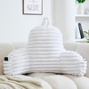 WERDIM Reading Pillow for Sitting in Bed, Faux Fur Back