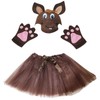 Petitebelle Horse Costume Hard Hat Gloves Brown Tutu 3 Pieces