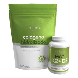 Kit Colágeno Hidrolizado 1 2 Y 3 + Vitamina K2 Y D3 Capsulas Sin Sabor