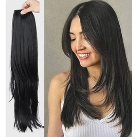 Women's C Curl Wave Part Wig 1P Long Hair Volume Fashion (WFL0G7S) Dark Brown - ONEWFL0G7S / 여성 C컬 웨이브 부분 가발 1P 긴머리 헤어 볼륨 패션 (WFL0G7S) 흑갈색 - ONEWFL0G7S