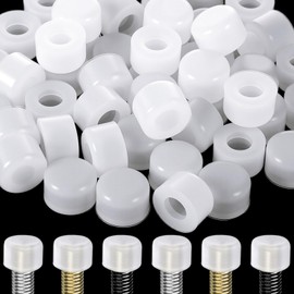 Outus 50 Pcs Rubber Door Stop Silicone Replacement Door Stop Caps Tips Bumpers for Wall and Floor Protection, Universal Size (Transparent)